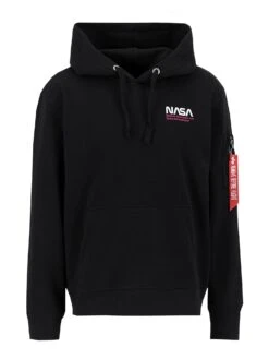 Alpha Industries SKYLAB NASA HOODY -Deals Simple Men Wear Store 138336 BLACKMAGENTA 1