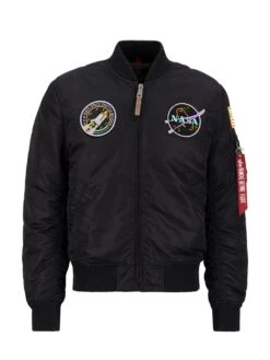 Alpha Industries MA-1 VF NASA BOMBER JACKET -Deals Simple Men Wear Store 166107 BLACKLILAC 1