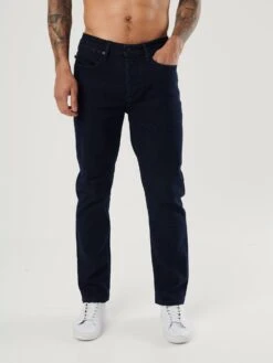 FREDDYS STRAIGHT LEG DARK BLUE RAW JEANS