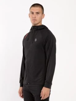 KEY ZIP THROUGH PERFORMANCE HOODY -Deals Simple Men Wear Store M520370 BLACK 2