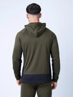 KEY ZIP THROUGH PERFORMANCE HOODIE -Deals Simple Men Wear Store M520370 DARK GREEN 3