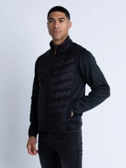 CARL SEMP QUILTED JACKET -Deals Simple Men Wear Store M550701 BLACK 2