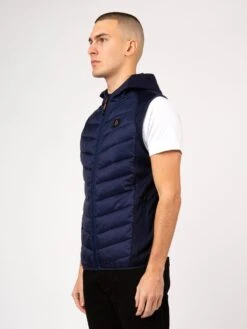 PRINT MASTER 2 HOODED GILET -Deals Simple Men Wear Store M560736 NAVY 02 26b9ae4b 62bb 412b 8f69 8f7a0ab18aea
