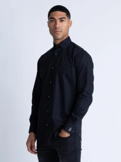 36 SHOTS REGULAR FIT SHIRT -Deals Simple Men Wear Store M590907 BLACK 2