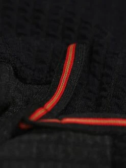 WAFFLE ON ZIP POLO -Deals Simple Men Wear Store M591457 BLACK 4