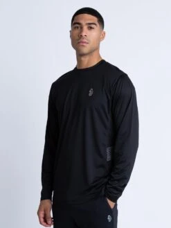 LS CHALK LONG SLEEVE PERFORMANCE T-SHIRT 9 LS CHALK LONG SLEEVE PERFORMANCE T-SHIRT -Deals Simple Men Wear Store M640201 BLACK 2