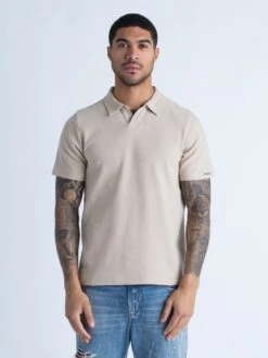 MASAYA BUTTONLESS TEXTURED POLO -Deals Simple Men Wear Store M651404 STONE 1 ae0846b8 3173 4020 92ab 5aa2e415563a