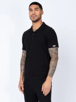 MADERAS TEXTURED POLO 9 MADERAS TEXTURED POLO -Deals Simple Men Wear Store M651406 MADERAS BLACK 2
