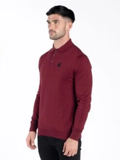 VENICE KNITTED POLO 12 VENICE KNITTED POLO -Deals Simple Men Wear Store M680602 Deep Garnet 6