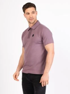 HARDY ZIP POLO -Deals Simple Men Wear Store M681403 DARKLILAC 02