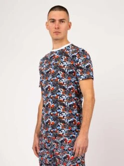 TROPICAL T-SHIRT -Deals Simple Men Wear Store M710157 SKY MIX CAMO 2
