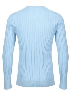SPARE RIB KNITTED CREW NECK JUMPER -Deals Simple Men Wear Store M710650 SKYBLUE 2