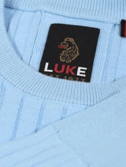 SPARE RIB KNITTED CREW NECK JUMPER -Deals Simple Men Wear Store M710650 SKYBLUE 3