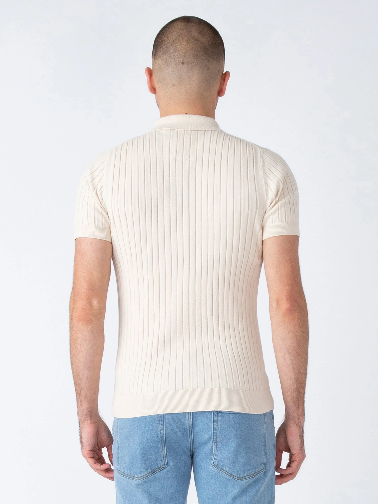 RIB EYE KNITTED ZIP POLO 4 RIB EYE KNITTED ZIP POLO - Image 4