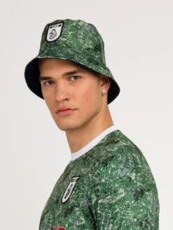 ADORED REVERSIBLE BUCKET HAT -Deals Simple Men Wear Store M721254 KHAKI MIX SIDE 2