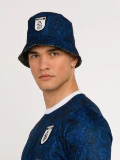 ADORED REVERSIBLE BUCKET HAT -Deals Simple Men Wear Store M721254 NAVY SIDE 2