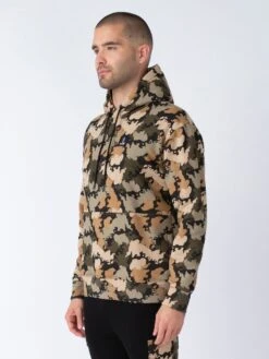 ALL OVER TEXAS RELAXED FIT HOODIE -Deals Simple Men Wear Store M730358 BLK FIGCAMO 2