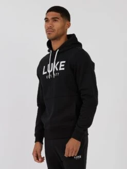 GRAND RELAXED FIT HOODIE -Deals Simple Men Wear Store M730381 BLK 02