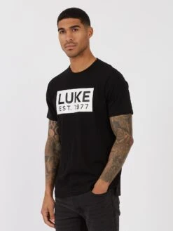 6 OCLOCK SHADOW PRINTED T-SHIRT -Deals Simple Men Wear Store M740151 BLACK 2