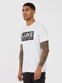 6 OCLOCK SHADOW PRINTED T-SHIRT -Deals Simple Men Wear Store M740151 WHITE 2