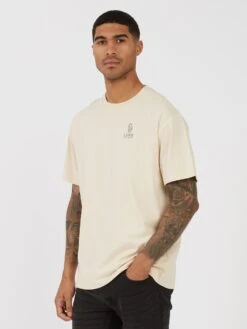 GRADE RELAXED FIT T-SHIRT 10 GRADE RELAXED FIT T-SHIRT -Deals Simple Men Wear Store M740152 ECRU 2