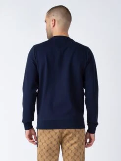 PICKFORD OVER PRINT SWEAT -Deals Simple Men Wear Store M750354 DARKNAVY CARAMEL 3
