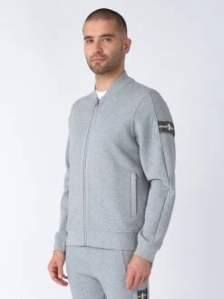 LUGANO VARSITY JACKET -Deals Simple Men Wear Store M750704 LIGHTMARLEGREY 3