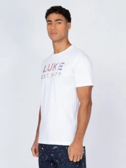 LAUCALA TEXT T-SHIRT -Deals Simple Men Wear Store M760156 WHITE 2