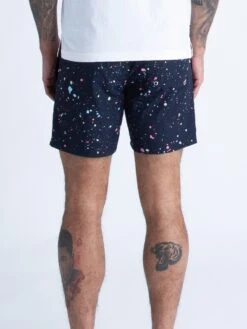 SAMUI PAINT SPLATTER SWIM SHORTS -Deals Simple Men Wear Store M761050 DARKNAVY 3